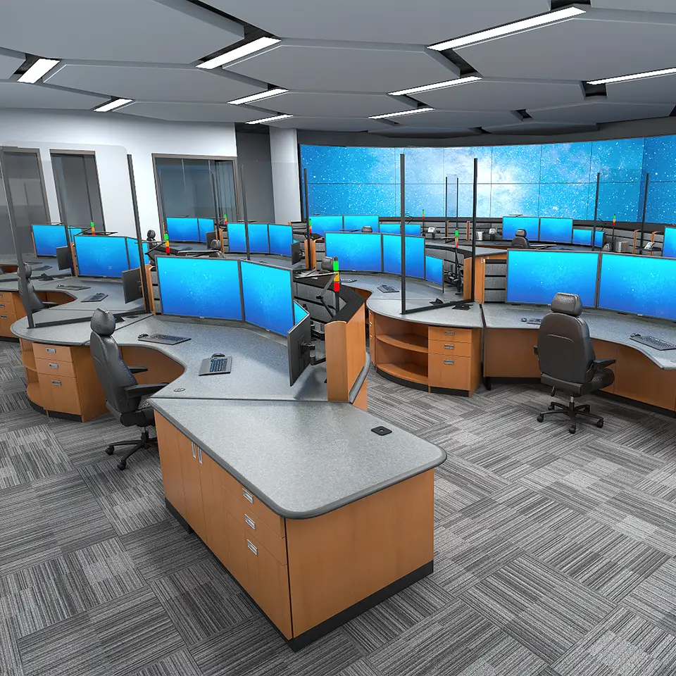 control room console for electric utilities