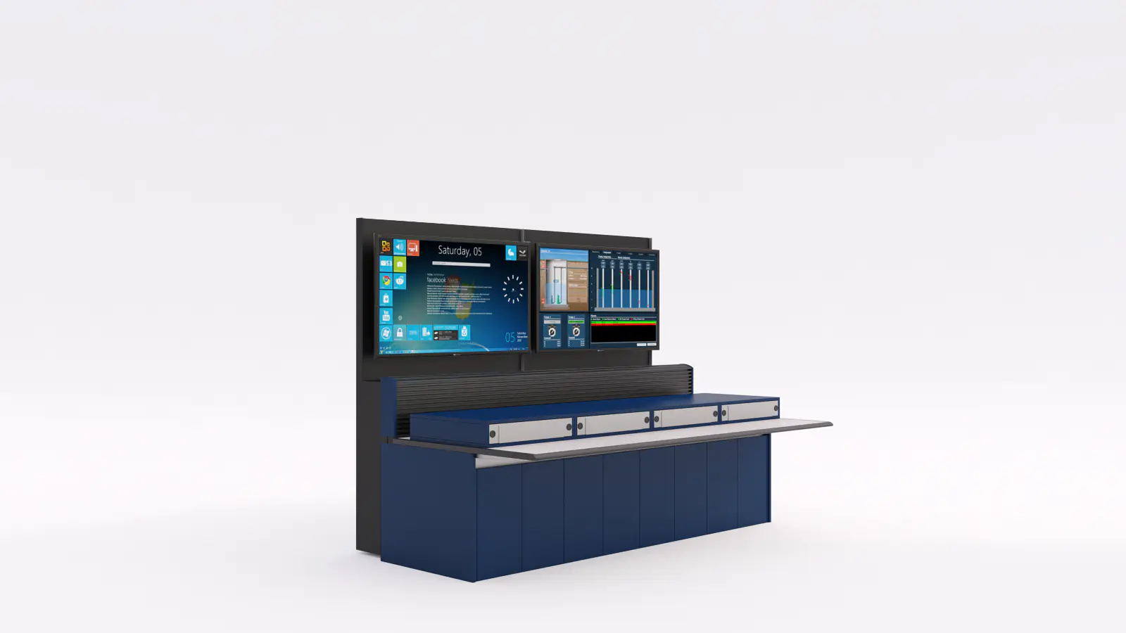 Custom Standardized control room consoles for FedEx