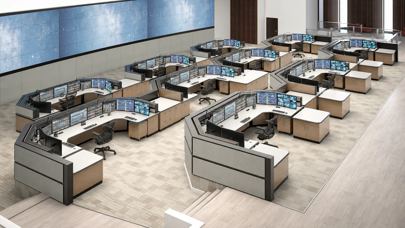 Utility Control Room Consoles for a Coordinated Operations Center